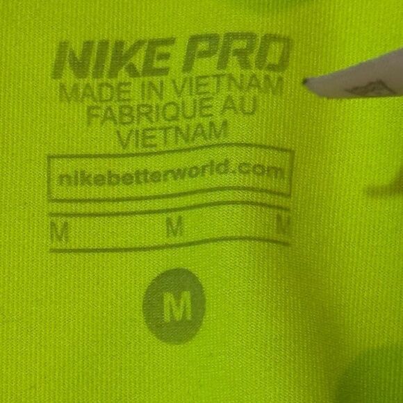 Nike PRO Shorts Size Medium Neon Green Pink Compression Running Track XC - Picture 2 of 7